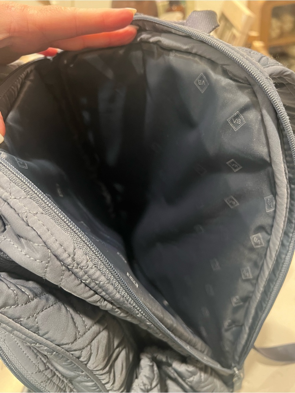 Vera Bradley Quilted Backpack - Slate blue/gray - Picture 10 of 10